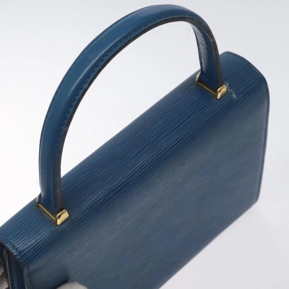 LOUIS VUITTON Epi Malesherbes Hand Bag Blue - Picture 8 of 16